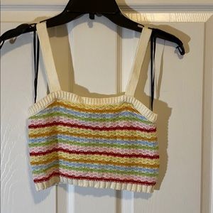 Multi color knit top